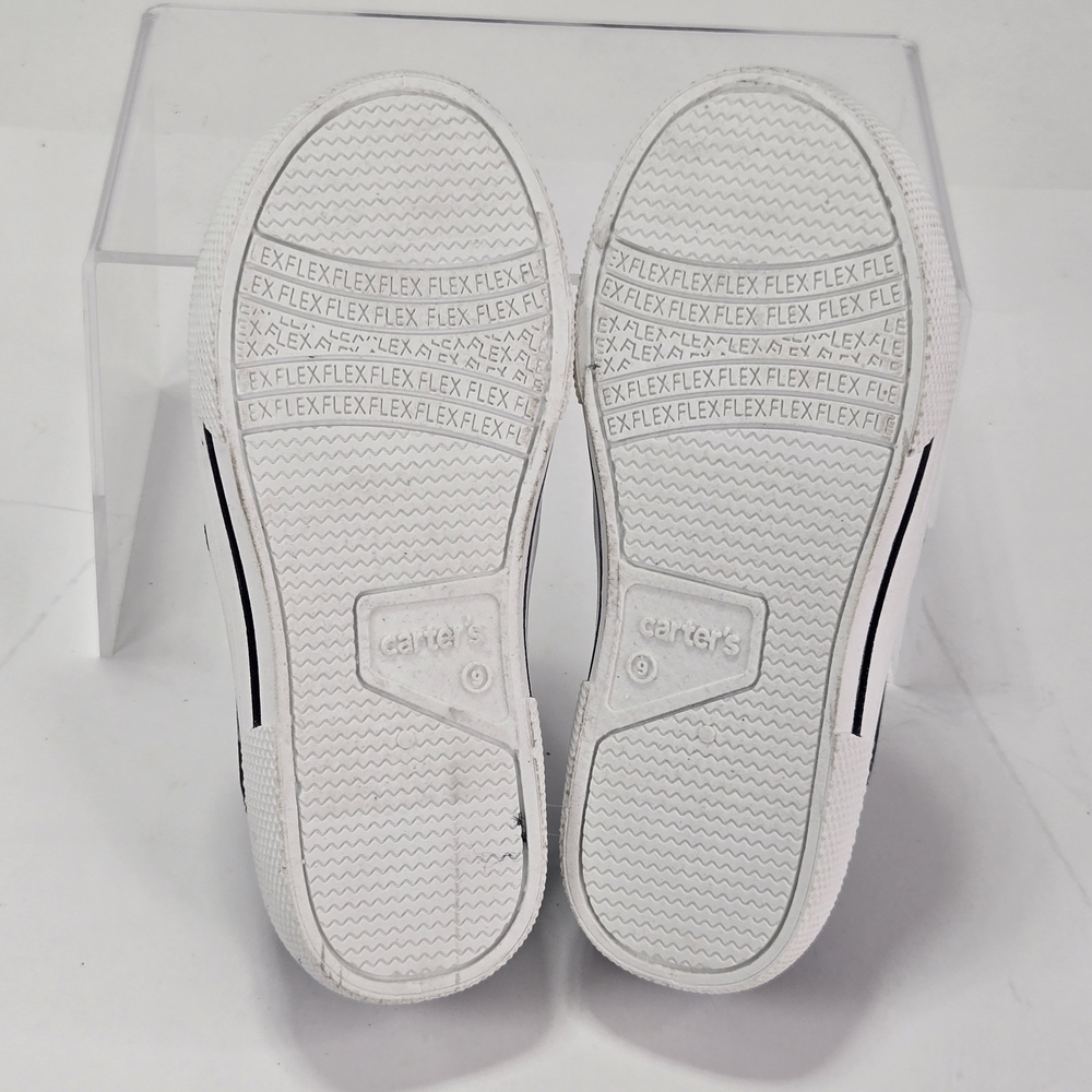 Carter's Damon Slip-On Canvas Sneakers - Navy with Sports Print Size C9 Toddler - Picture 8 of 12